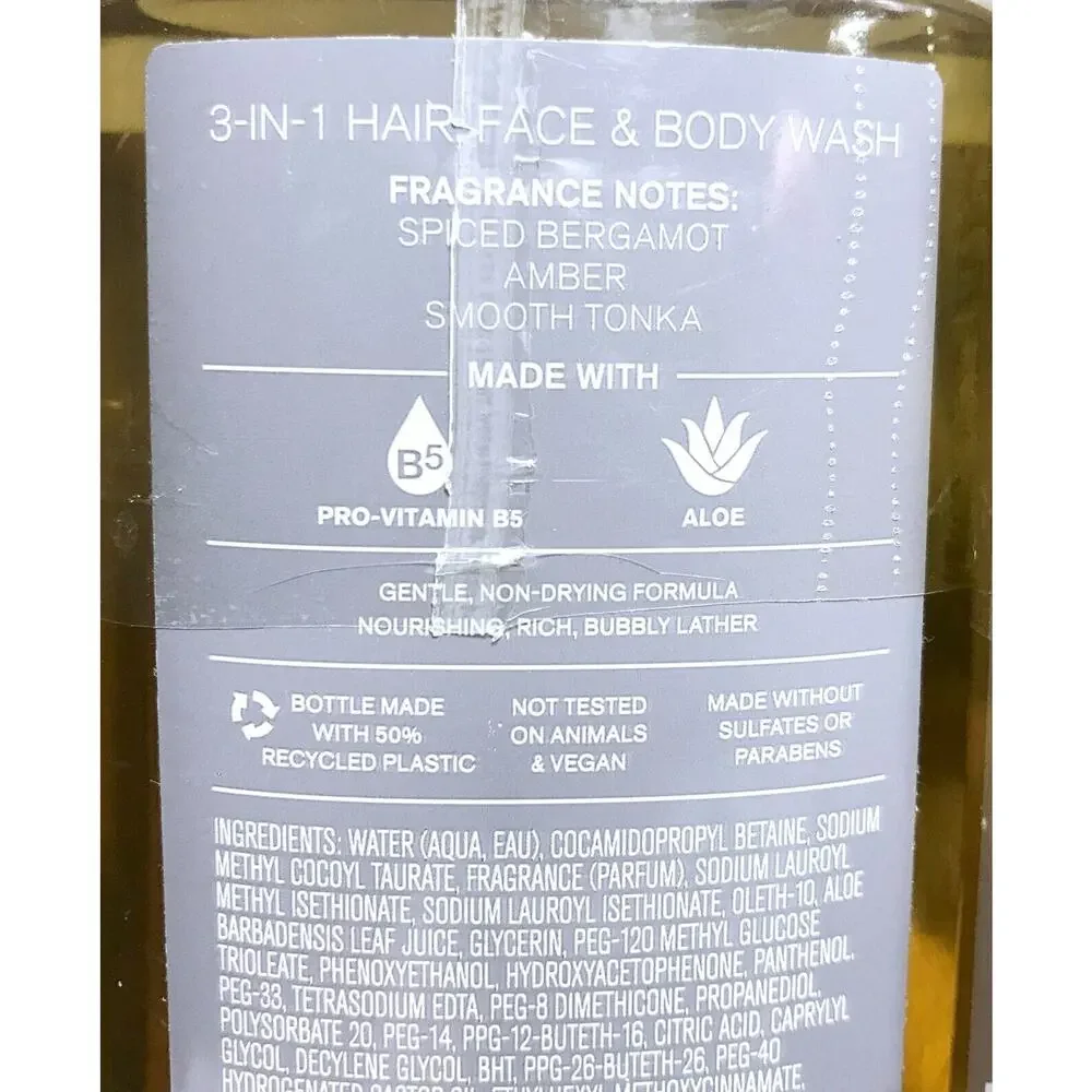 Bath & Body Works AFTER DARK Men's 3-in-1 Hair Face Body Wash Shower Gel x2